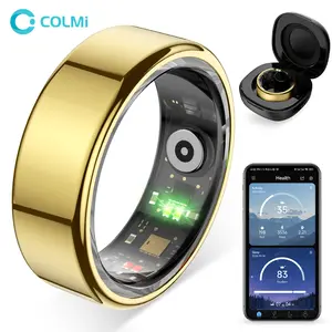 COLMI R02 Gold Smart Ring – Body Temperature, Heart Rate, SpO2, Sleep Tracker with IP68 Waterproof – Must Confirm Finger Size Before Order
