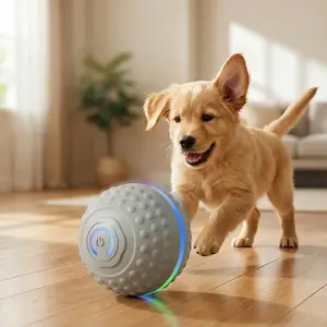 Smart Rolling Glowing Dog Toy Ball, Electric Chew Jumping Ball, Cat and Dog Toy, Durable Bite Resistant, Interactive Training Ball, Stress Relief