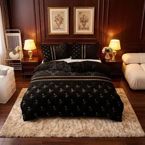 Luxury Leather Texture Soft Comfort Decorative Bedding Set (1 Fitted Sheet + 2 Pillowcases), No Core, Ideal for Bedroom, Dormitory, Guest Room Decor