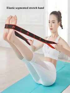 Yoga Stretch Band Digital Segmented Dance Shaping Body Toning Elastic Rope Posture Training Auxiliary Resistance Band 8 Grid