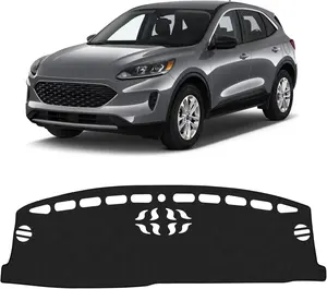 KUST Car Dash Cover for Ford Escape 2020-2023 2024 2025 Left Hand Driving Non-slip Center Console Dash Cover Interior Accessories for Ford Escape Custom Fit Dash Mat Sunshade Windshield No Glare Black