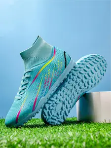 Women's Lace Up Sport Football Boots, Comfortable Breathable Soccer Shoes, Women's Professional Football Cleats for Outdoor Training & Competition, Turf Shoes