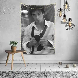 Ian Somerhalder Wall Hanging Flag Tapestry, for Party Bedroom Living Room Home and Outdoor Garden Patio & University Dorm Decor Gift