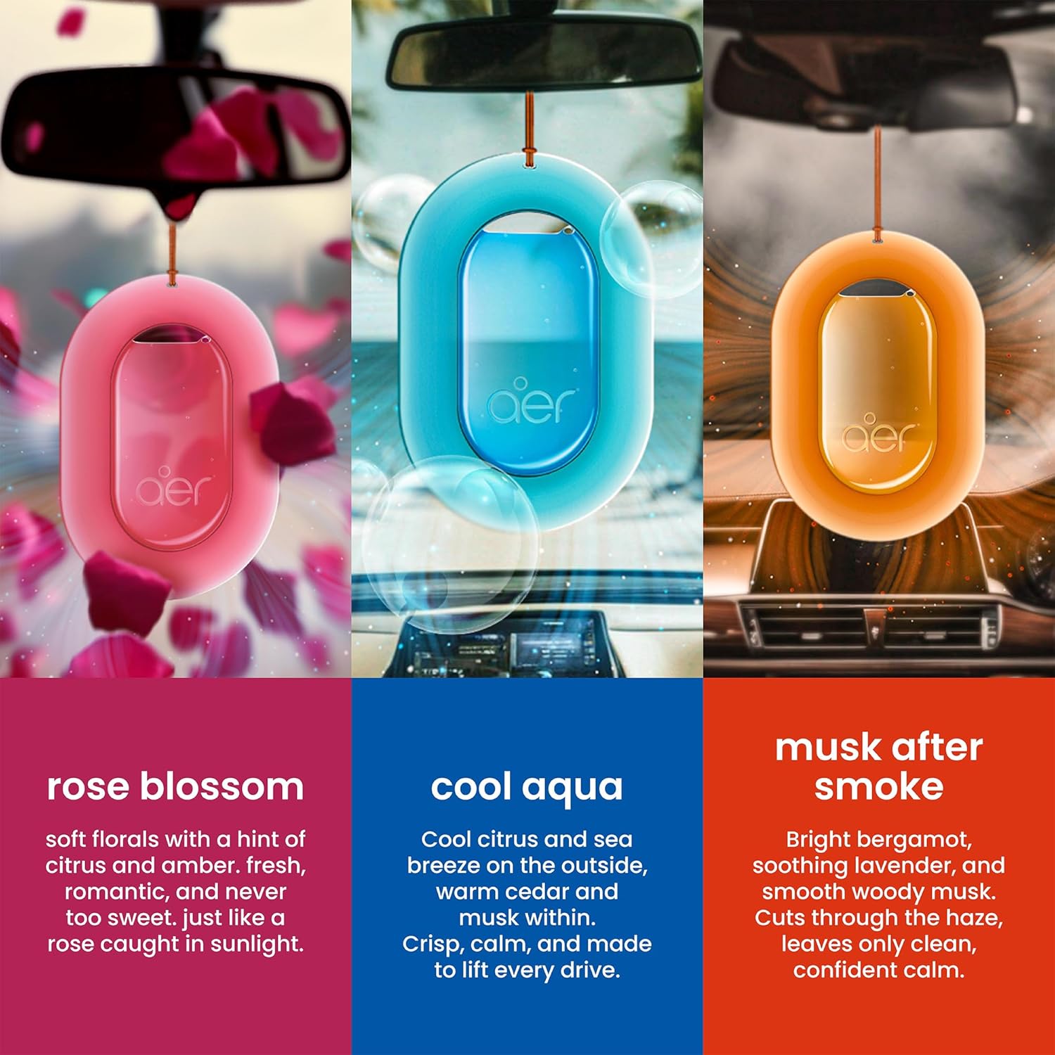 Godrej Aer O Hanging Car Freshener, Assorted Pack of 3