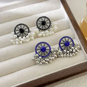 The latest unique silver-needle Bohemian fringed geometric earrings of 2026, retro style, exaggerated and niche earrings, light luxury earrings