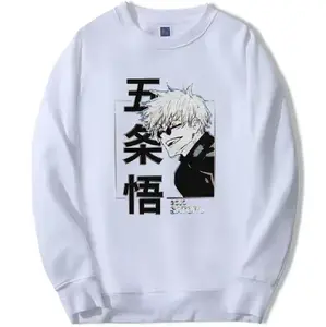 Fashion Designer Jujutsu Kaisen Hoodie with Gojo Satoru in Long Sleeve Bigsize Design