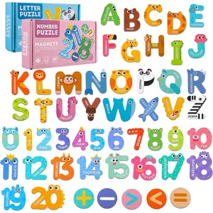 Magnetic Letters and Numbers, 52 Pieces Colorful Fridge Magnets for Toddlers 3-5, 26 Uppercase Magnetic Letters 21 Numbers 5 Symbols for Kids Preschool Spelling Learning