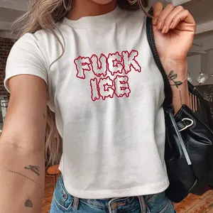 Abolish ICE Baby Tee, Fuck ICE Crop Top, Chinga la Migra Women's Tee, LA Ice Protest, Foxtrot Delta Tango, Resistance Shirt, Social Justice