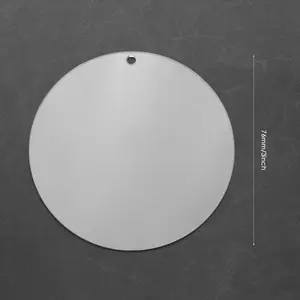 50 Pcs 3 Inch Acrylic Blanks with Hole Transparent Circle Ornament Clear Round Acrylic Christmas Ornament Blanks