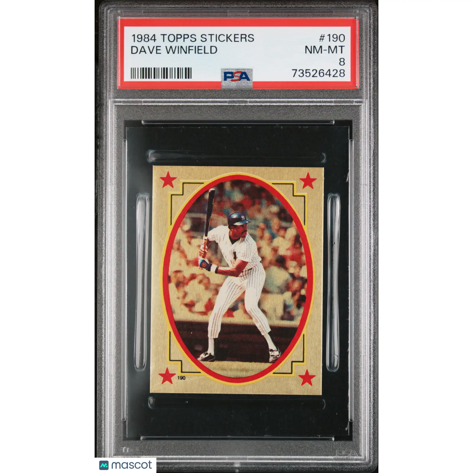 Dave Winfield PSA 1984 Topps Stickers Baseball #190 8 73526428