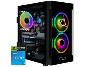 CLX Gaming Desktop - Intel Core i5 14400F 2.5GHz 10-Core Processor, 16GB DDR5 Memory, GeForce RTX 4060 8GB GDDR6 Graphics 1TB NVMe M.2 SSD, WiFi, Win 11 Home 64-bit