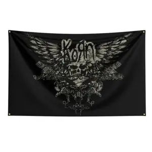Korn Metal Rock Band Flag Banner Tapestry Wall Hanging Art, winter decoration Spooky