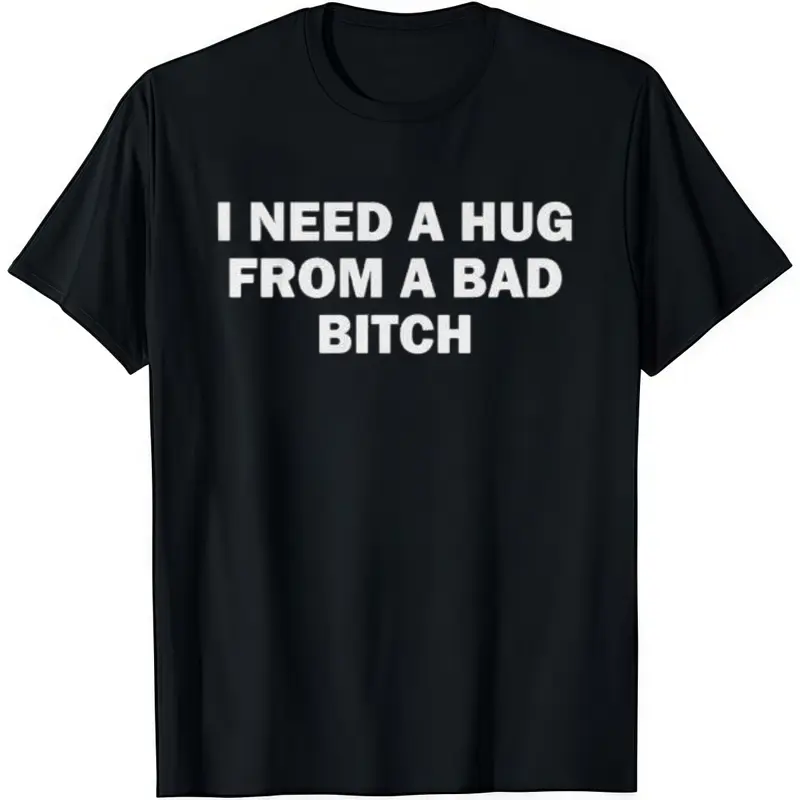 Men's Fitted Funny Graphic Shirt, Sarcastic Printed Cotton Short-Sleeve Round Neck Streetwear Clothing, Cool Gifts for Guys, Soft Menswear Tops