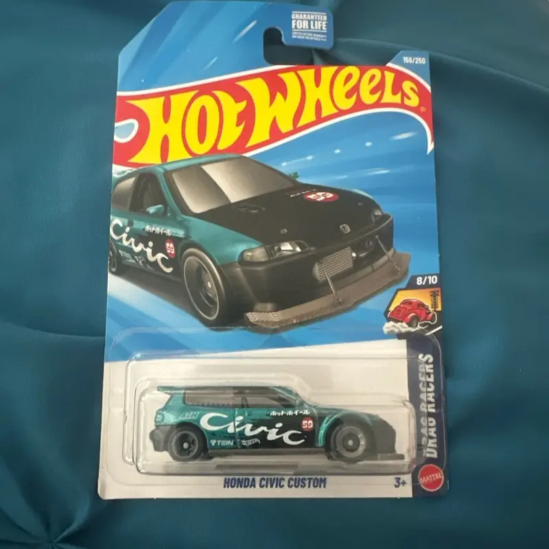 Hot Wheels Drag Racers Honda Civic Custom Blue Black 1:64 Diecast Car