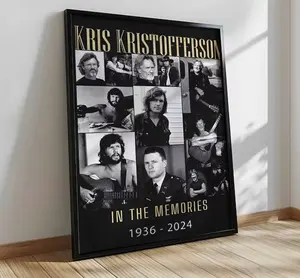 HOT!!!Kris Kristofferson 1936-2024 Memory Poster