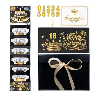 3D Birthday Money Holder Greeting Card | Gold Foil DIY Surprise Pop-Up Design | Fits 6 Dollar Bills | Perfect Birthday Gift for Loved Ones
