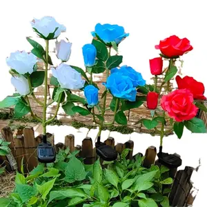 Solar Energy 5-Head 6-Head Rose Lamp Solar Energy LED Lantern Festive Lantern Solar Ground Lamp garden home
