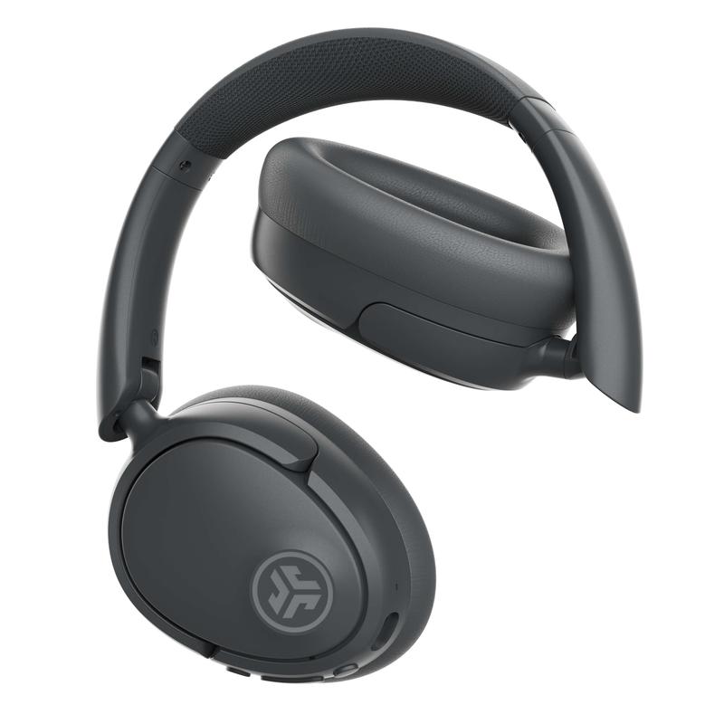 JLab JBuds Lux Active Noise Cancellation Wireless Bluetooth Headphones, Custom EQ, Over-Ear, Be Aware Safety Mode. Foldable, iPhone / Android, Wired
