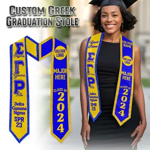 Sigma Gamma Rho Graduation Stole Personalized Name Dual Tone Design, Class of 2026 Sorority Sash, Unique Senior Gift for Ceremony Wear