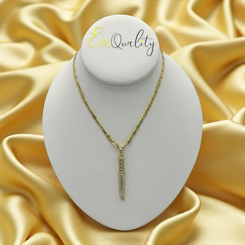N91 Knife Necklace-Gold Plated 14k