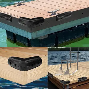 Dock Corner Bumpers Fenders Marine Corner Dock Bumpers Fender Guard for Docking, Soft UV-Resistant Marine-Grade Vinyl, Inflatable Protection, 10-Inch x 10-Inch, 2-Pack, Black fog uv protection Inflatable Water Park Play Center Inflatable Dual-Chamber Boat