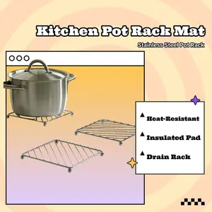 Iron Craft Simple Home Commercial Kitchen Thickened Pot Stand Heat Insulation Insulated Pot Pad Bowl Plate Pad Steamer Rack Table Mat Coasters