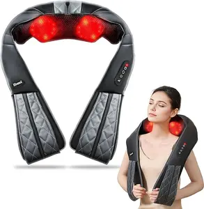 Neck Shoulder Massager with Heat - Rechargeable Back and Neck Massage Pain Relief Deep 5D Tissue Shiatsu Kneading Massager for Shoulder Back Leg Gifts for Mom Dad Men Women Her Him