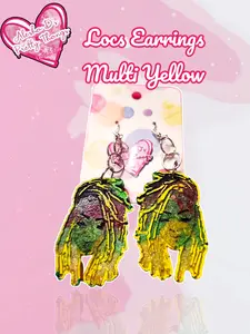 Loc Earrings Multi-Yellow