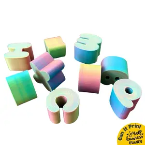 3D Printed Small Batch Bubble Lettering (Small) | Perfect Gift for Teachers, College Student, Streamer, Homer Decor | Color and Size Options, Personalized and Unique