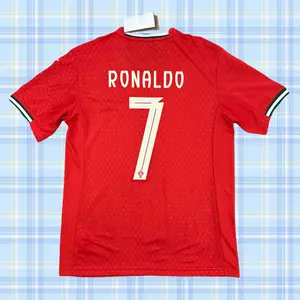 2025 Home Ronaldo NO.7 Red Short Sleeve Football Jersey