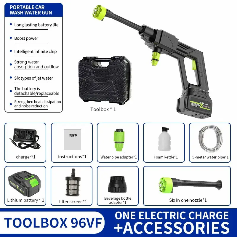 96V 15Ah Battery - Black High Pressure Washer