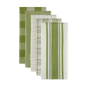 Design Imports Set of 5 Assorted Everyday Kitchn Towel
