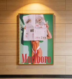 Vintage Marlboro cigarettes, western cigarettes poster,Canvas poster, no frame, gift for others, home decoration.Buy 2 Get 1 Free