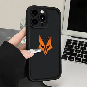 A Sense of Gap  Fox Mask Pattern iPhone cases Case Compatible with For iPhone 17 Pro Max 16 16e 15 14 Plus 13 12 Mini 11 Air X XS Pattern TPU Lens Protection Durable Soft Cover Gift 2D printing