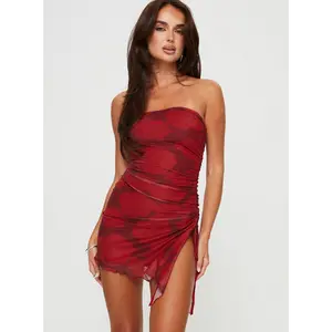 Donelli Mini Dress Burgundy / Red Floral