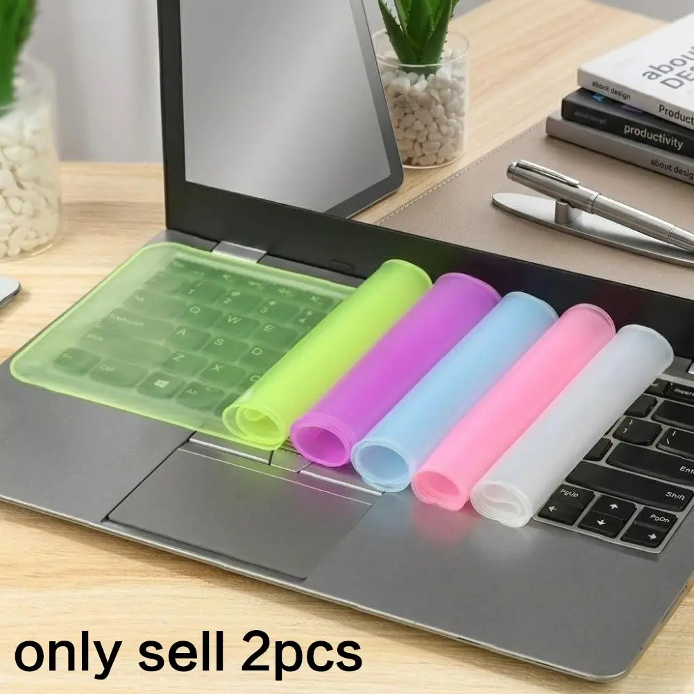 Ultra-Thin Silicone Keyboard Cover 2-Pack, Universal Dust & Oil Resistant Protector for 12-14 & 15-17 Inch Laptops, Enhances Typing Comfort, Durable Key Protection, Laptop Keyboard Covers