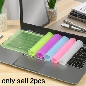 Ultra-Thin Silicone Keyboard Cover 2-Pack, Universal Dust & Oil Resistant Protector for 12-14 & 15-17 Inch Laptops, Enhances Typing Comfort, Durable Key Protection