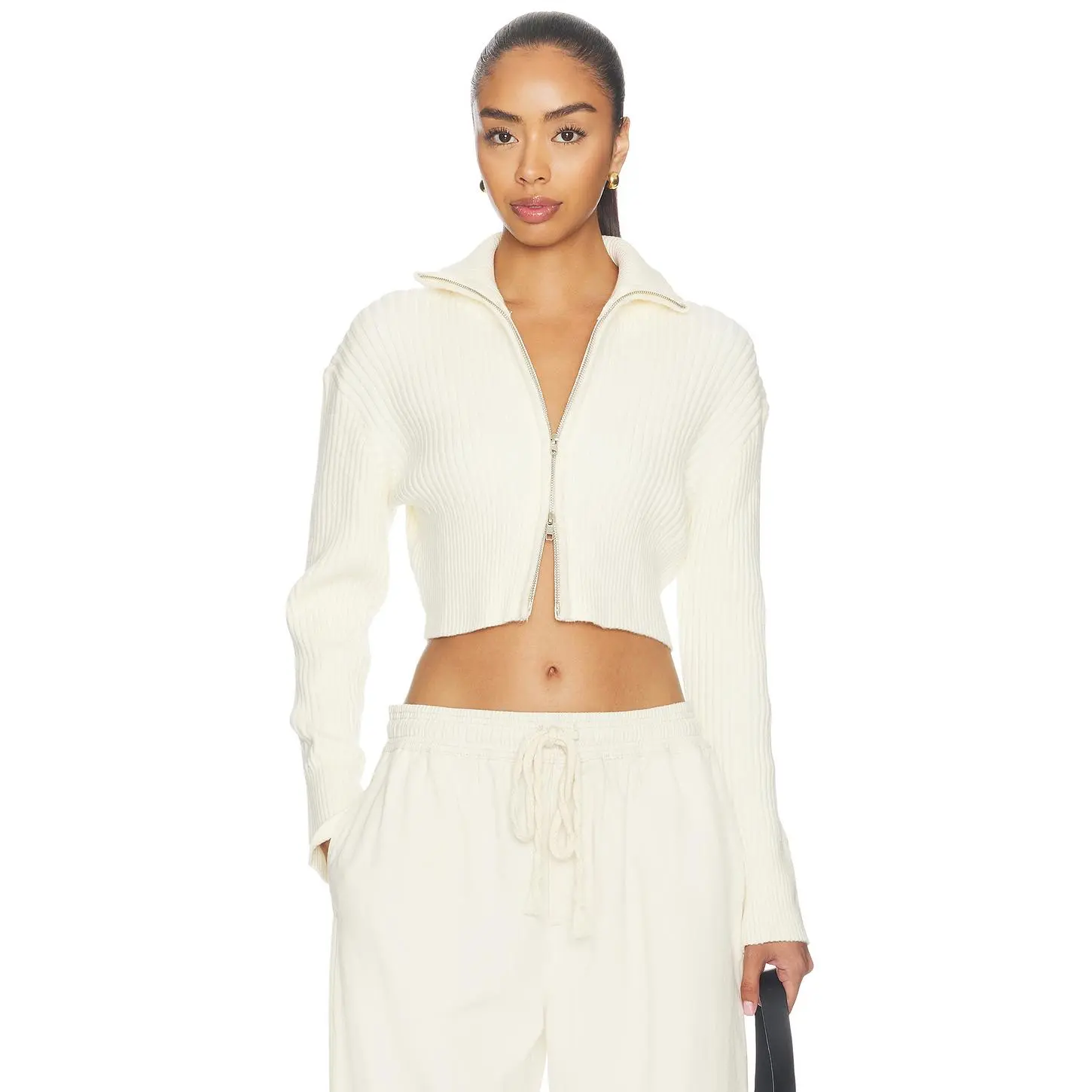 LIONESS Priority Knit Cardigan in Cream