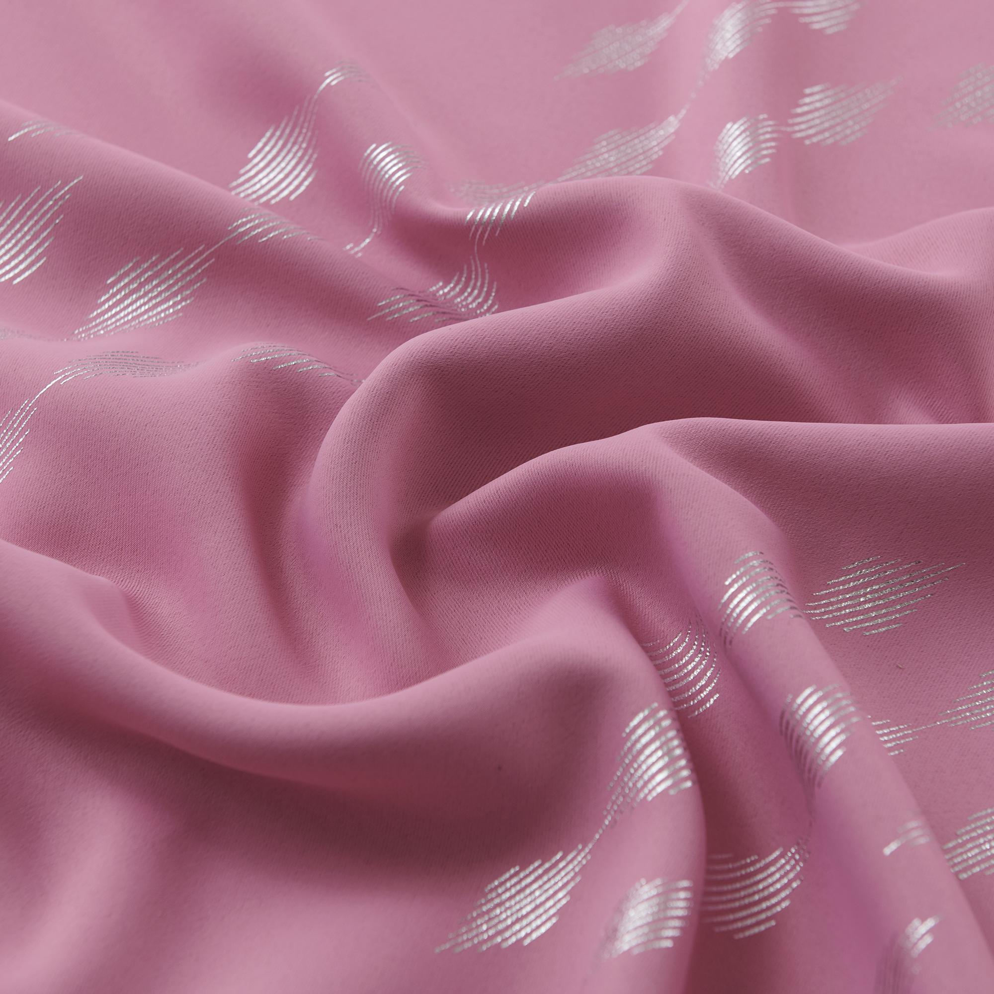 Silver Diamond Blackout Curtains | White Ring Top | No Tiebacks