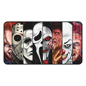 Horror Icons Desk Mat |  Creepy Movie Gaming Pad |  Perfect Gift for Horror Fans | Anime Mousepad | Extra Large Gaming Mouse Pad