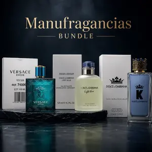 Viral Fragrance Tester Bundle - Dolce & Gabbana Light Blue Men, Versace Eros, Dolce & Gabbana King EDT Spray (100 ML Each) Inspired by Manufragancias