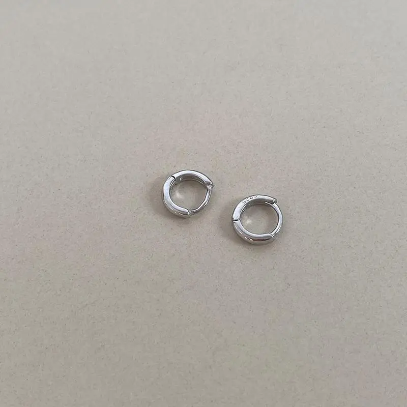 925 Silver ring earrings for women, no need to take them off when sleeping. Korean cold style, small and versatile, popular ear rings and ear buckles 925 Silver ring earrings for women, no need to take them off when sleeping. Korean cold style, small and versatile, popular ear rings and ear buckles