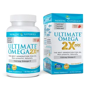 Nordic Naturals Ultimate Omega 2X Minis 60 CT Healthcare Supplement Vitamin Ultra Concentrated Omega Oil 500 mg EPA DHA Chewable Soft Gels
