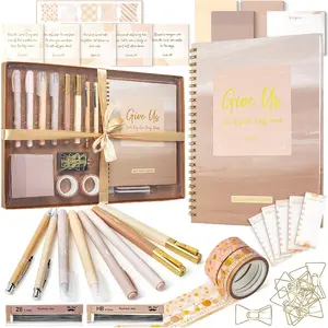 Women's Bible Journaling Kit, Blush Gold Theme Bible Study Journaling Supplies Set