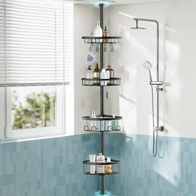 Daoun 4-Tier Shower Caddy/Shower Organizer - Corner