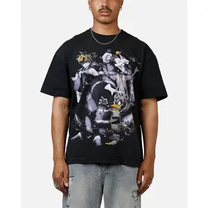 73Studio Disney Kingdom Hearts Halloween Town Heavyweight T-Shirt Black Acidwash