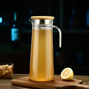 Plastic Juice Pitcher Heat Resistant, Commercial Grade Bar Drinkware, Cold Water Jug for Restaurants, Durable Beverage Container, Sun Tea Pitcher