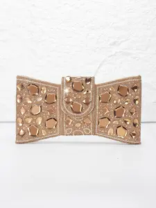 Gorgeous women's evening bag, clutch, handbag, wallet, with shoulder chain interchangeable crossbody bag, large glass rhinestones decorations, magnetic closure, zip closure, with hand chain, suitable for wedding parties and banquets