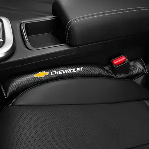 Chevrolet Car Seat Gap Plugs Set of 2, Carbon Fiber Texture Interior Anti-Drop Strips, Seat Gap Filler Pad, Universal Car Decoration