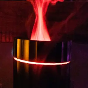 Portable Aromatherapy Humidifier - Ultrasonic Oil Diffuser for Car with Flame Illusion Technology
